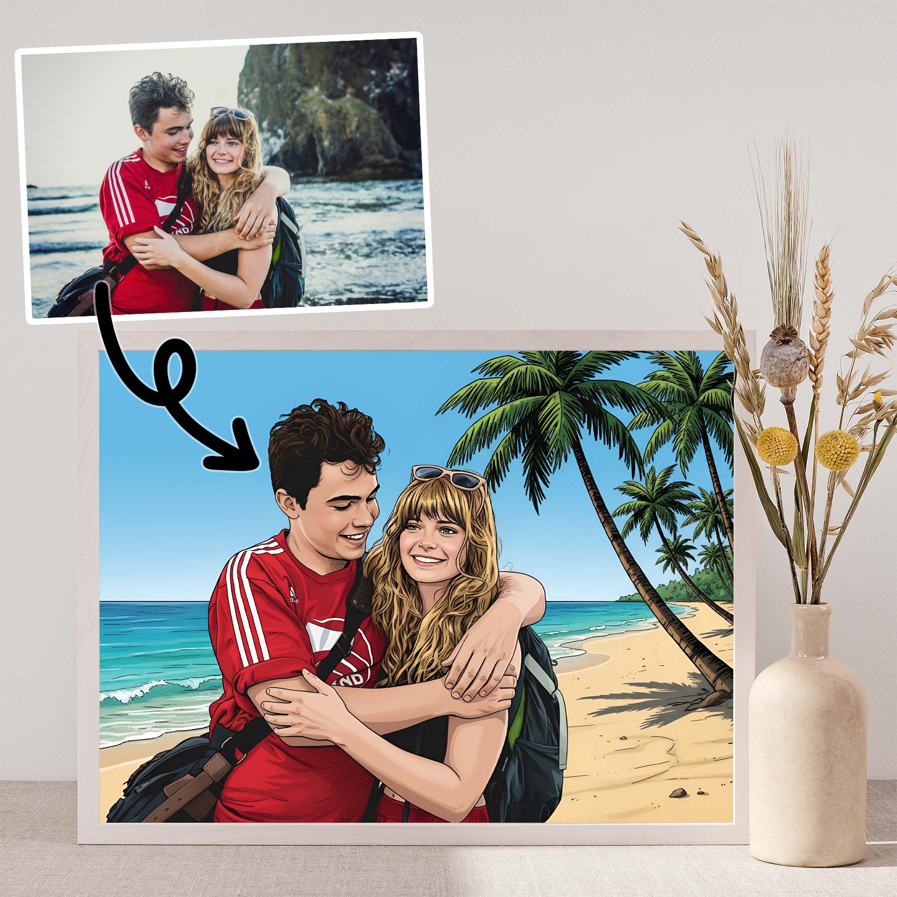 Comic Style Portrait from your Photo (Landscape Orientation)