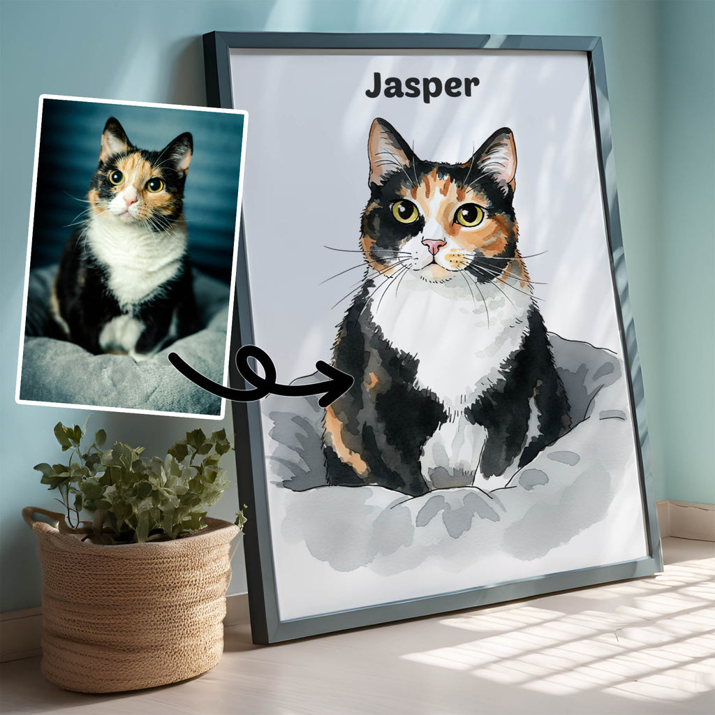 Color Illustration Pet Portrait from your Photo