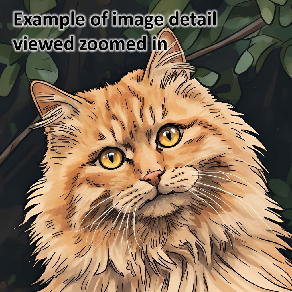 Comic Style Pet Portrait from your Photo (Landscape Orientation)