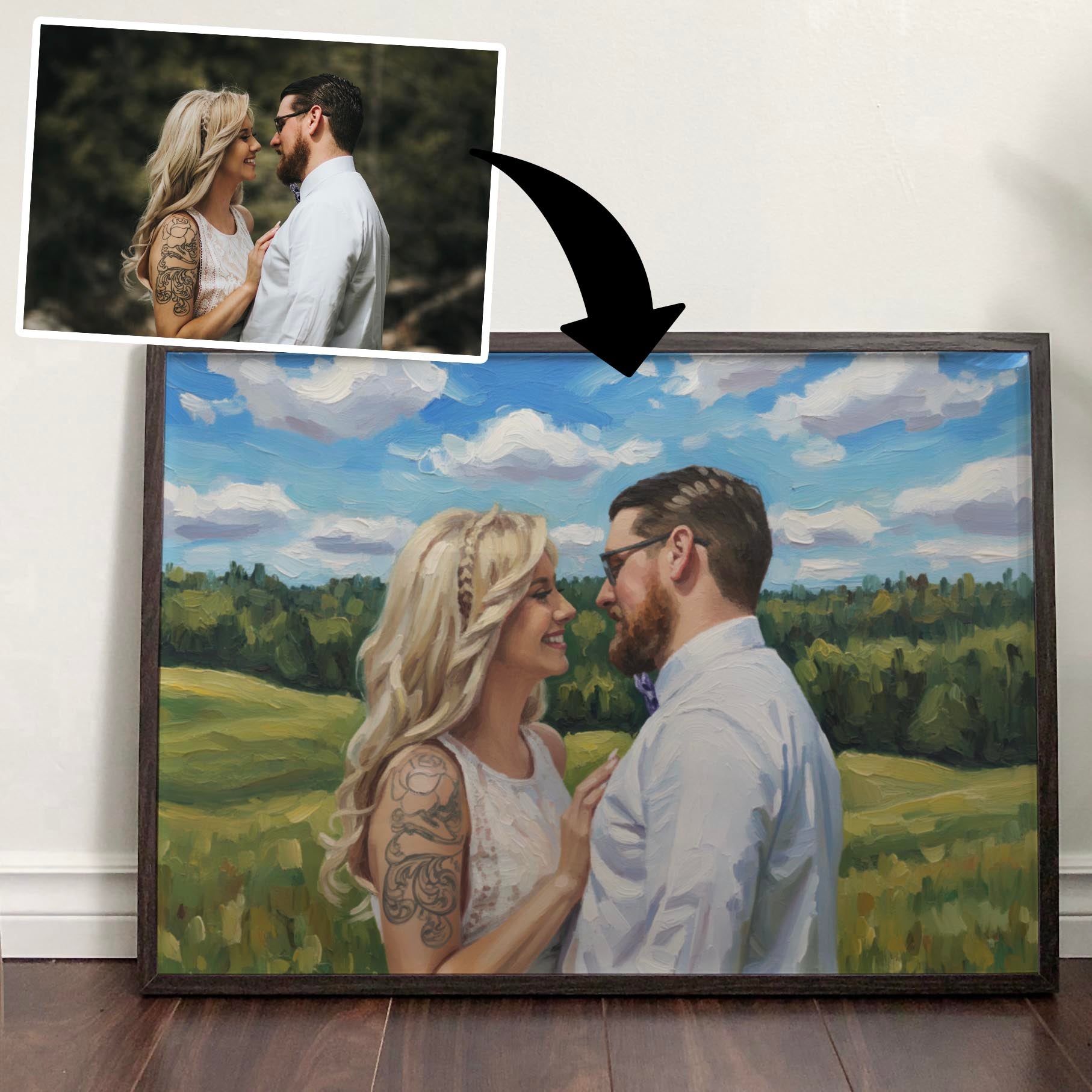 Oil Painting Portrait from your Photo (Landscape Orientation)