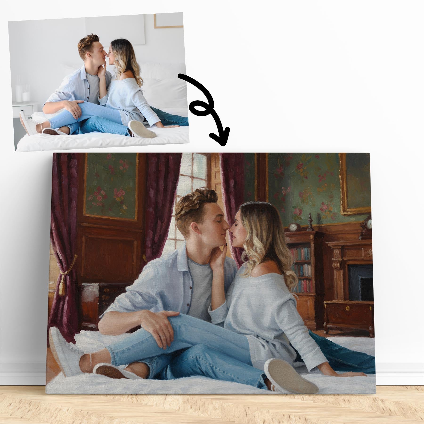 Oil Painting Portrait from your Photo (Landscape Orientation)