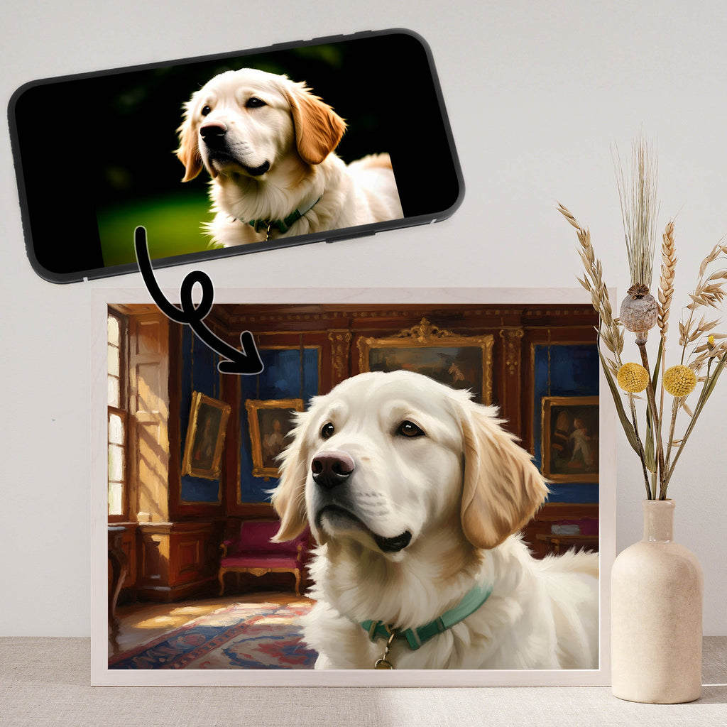 Oil Painting Pet Portrait from your Photo (Landscape Orientation)