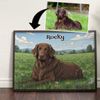 Comic Style Pet Portrait from your Photo (Landscape Orientation)