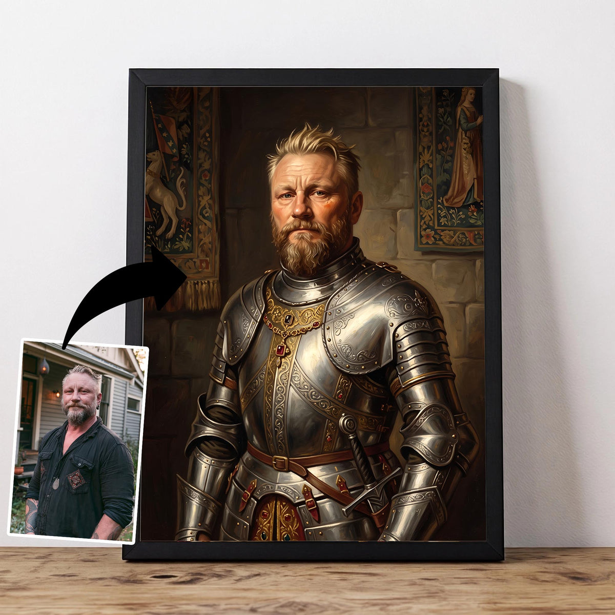 Turn people into medieval knights in armour from your photos