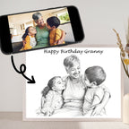 Pencil Sketch Portrait from your Photo (Landscape Orientation)