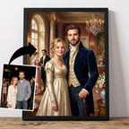 create a regency Bridgerton painting image of people from your photos