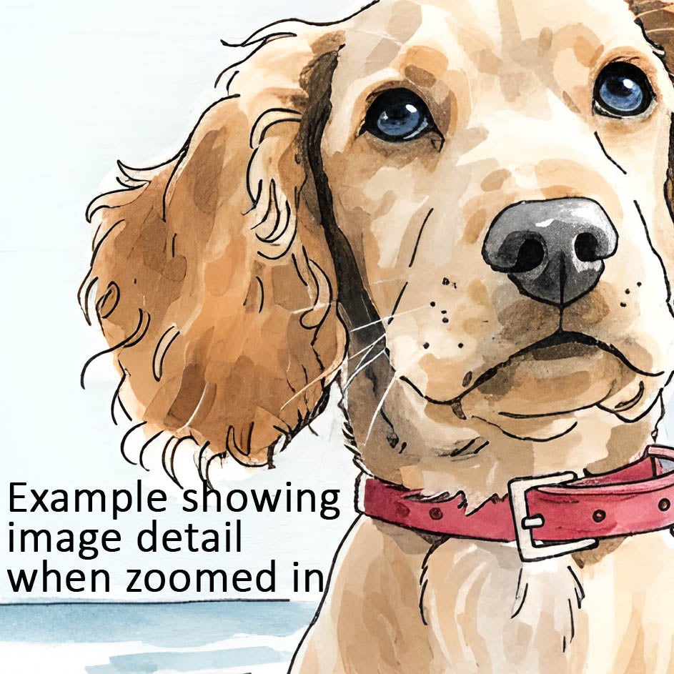 Color Illustration Pet Portrait from your Photo