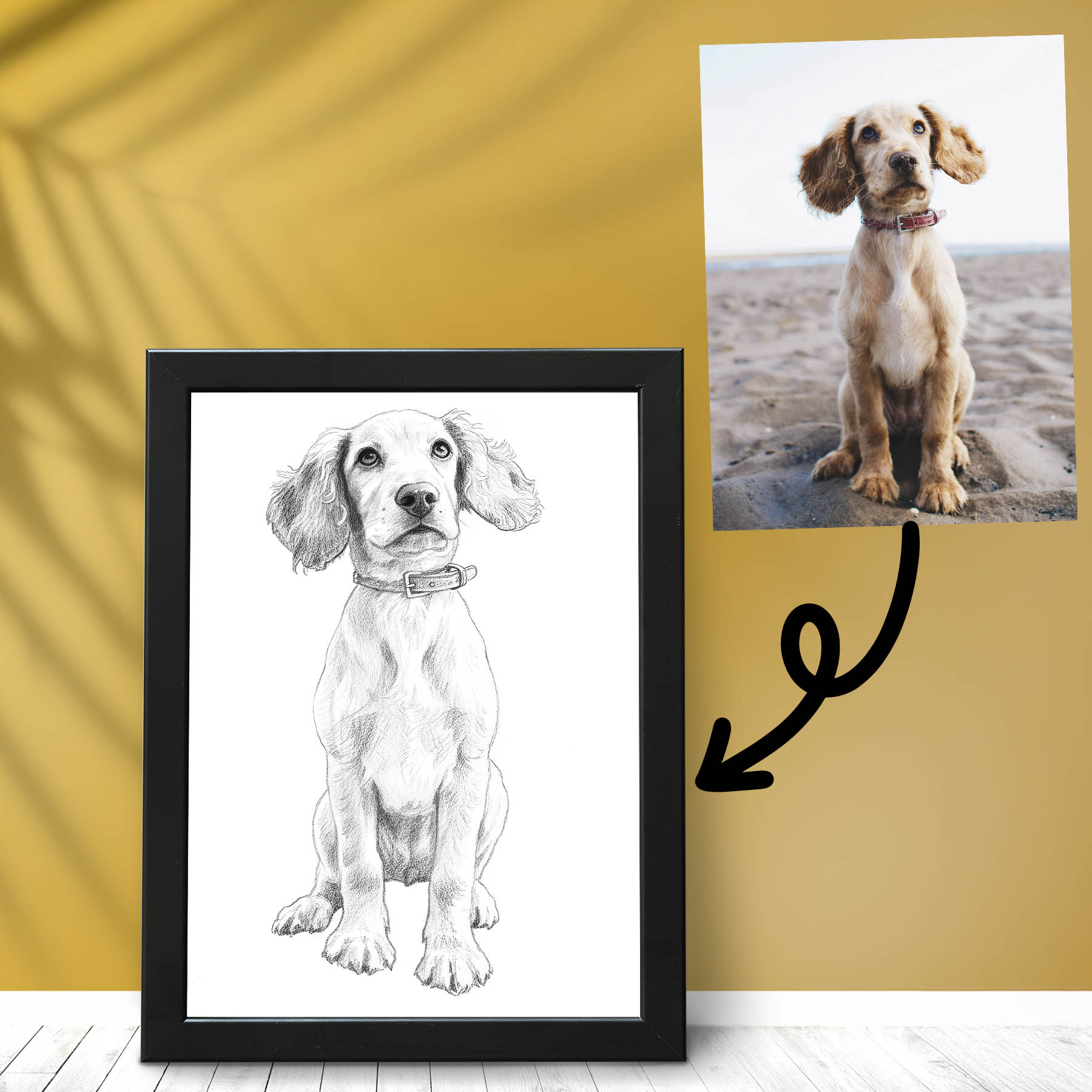 Pencil Sketch Pet Portrait from your Photo