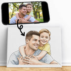 Color Illustration Portrait from your Photo (Landscape Orientation)